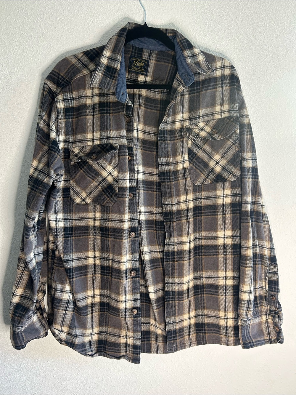Jachs Plaid Shirt Jacket in Brown, Black & Cream
